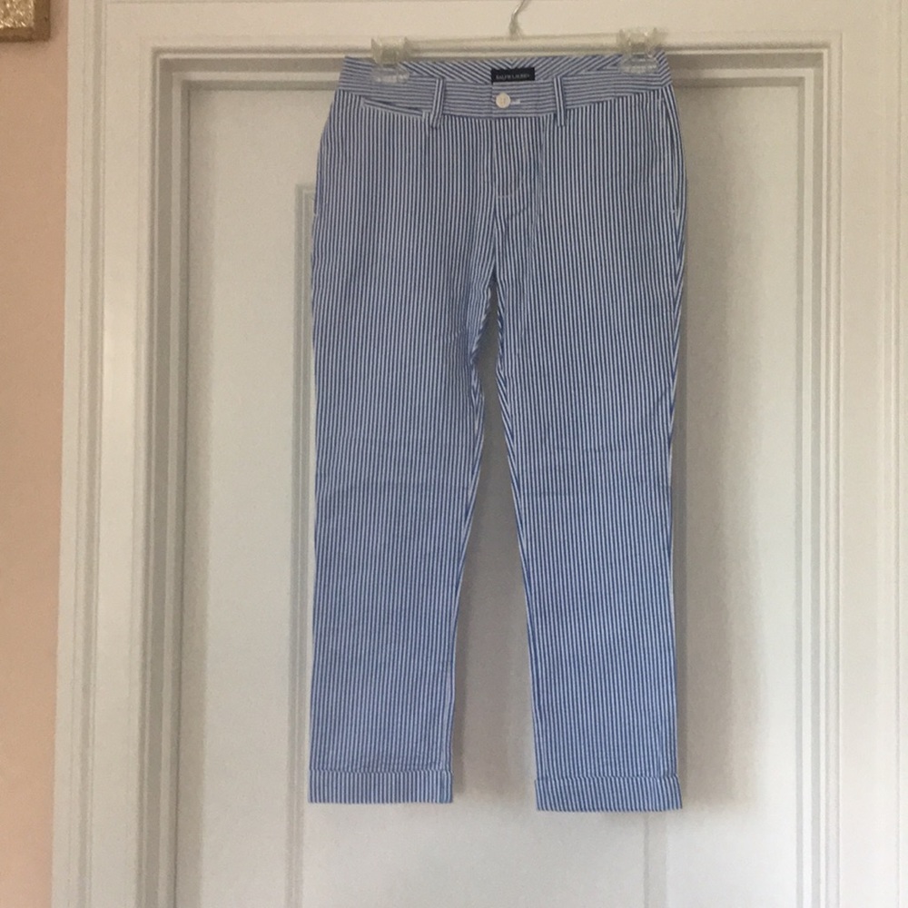 Ralph Lauren blue and white striped pants